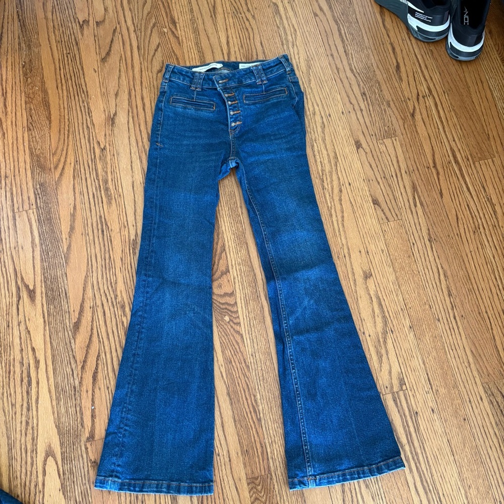 Anthropologie Dark Blue Flare Jeans SB2